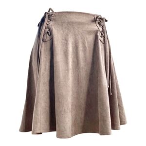 Design Studio Tan Lace-Up Women's Skirt